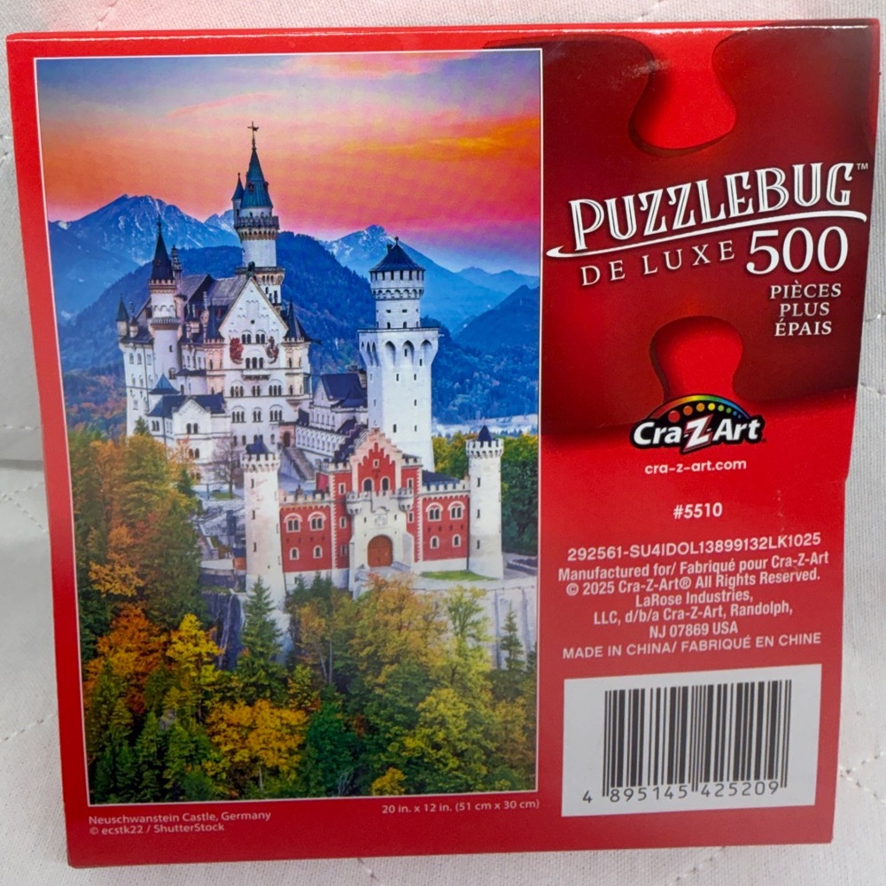 Puzzlebug Deluxe 500-Piece Puzzle - Red and White